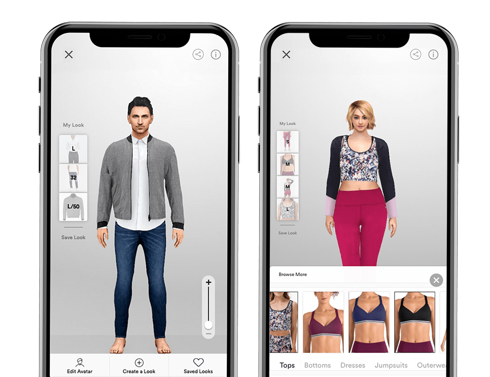 Virtual fitting rooms